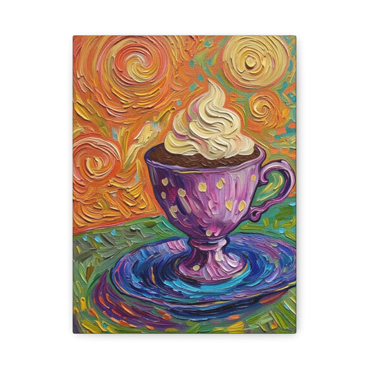 Whipped Hot Chocolate Cup Matte Canvas