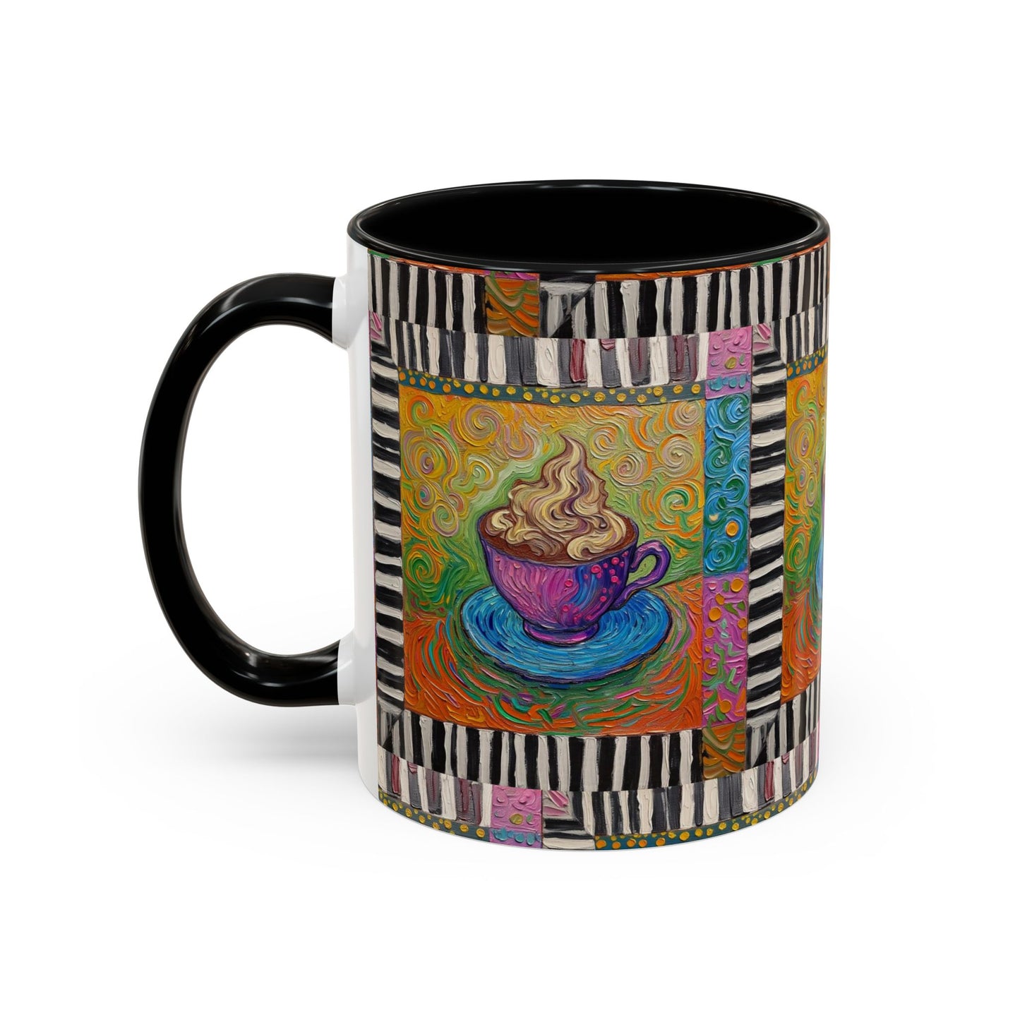 Whimsical Coffee Cup Art mug | Accent Coffee Mug