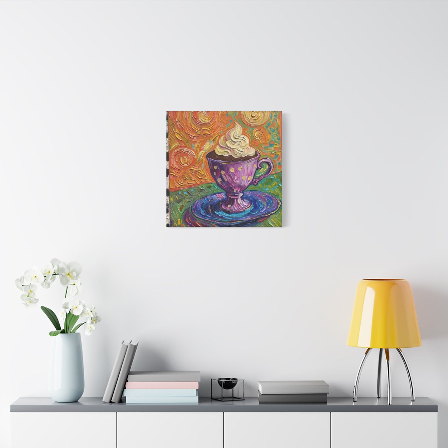 Whipped Hot Chocolate Cup Matte Canvas