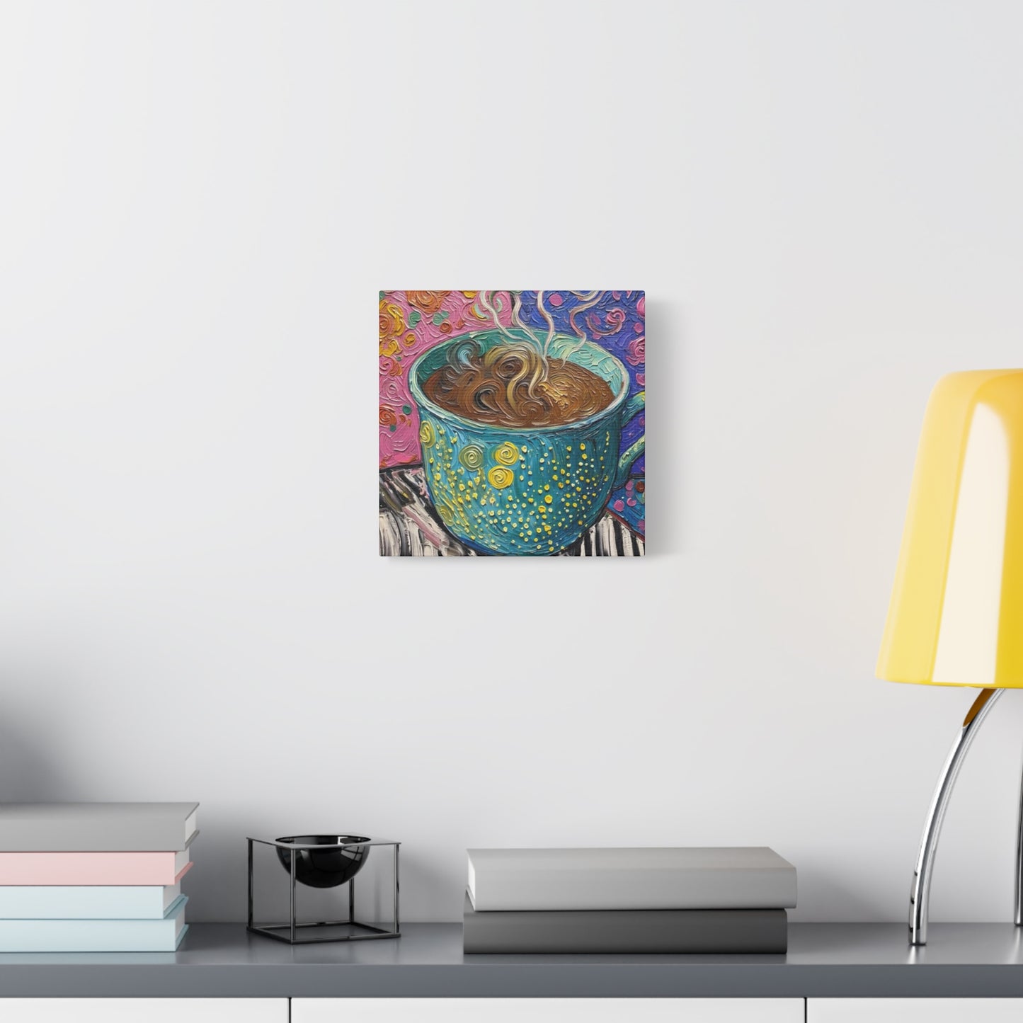 Whimsical Coffee Cup Matte Canvas