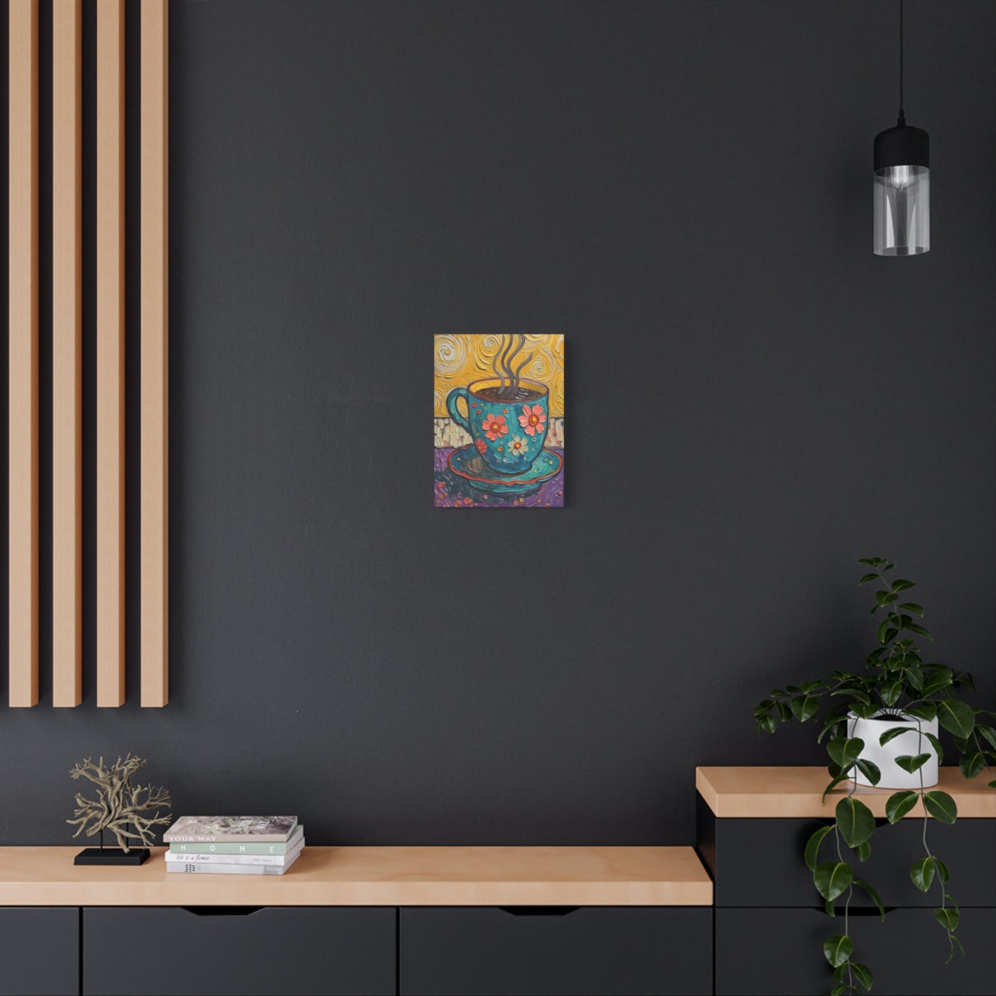 Whimsical Coffee Cup Matte Canvas