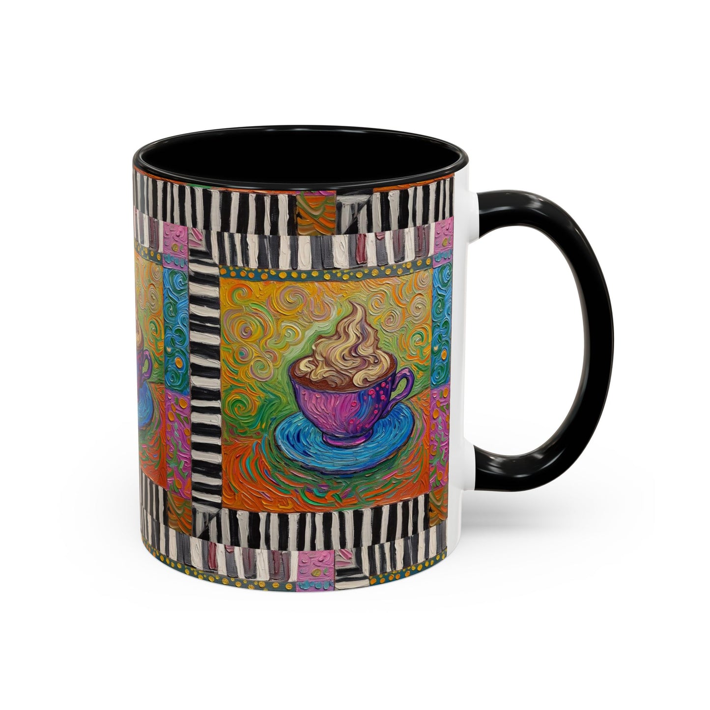 Whimsical Coffee Cup Art mug | Accent Coffee Mug