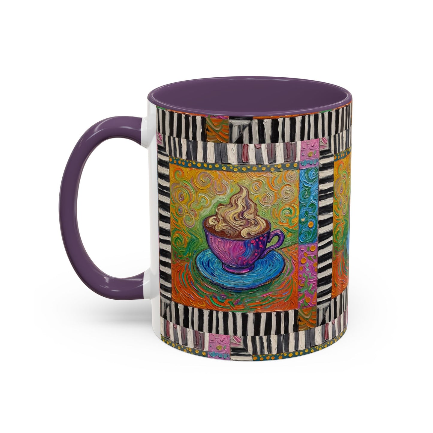 Whimsical Coffee Cup Art mug | Accent Coffee Mug