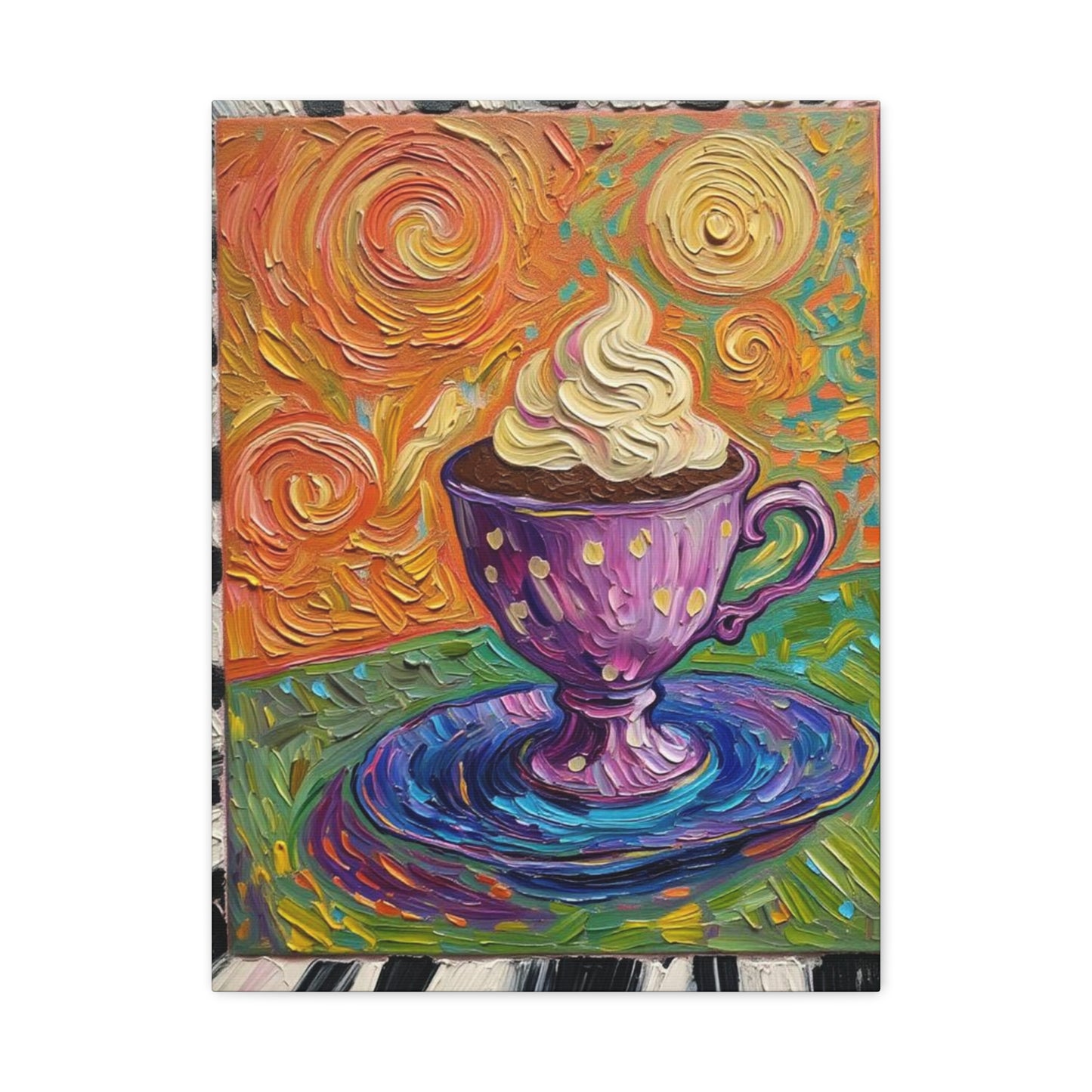 Whipped Hot Chocolate Cup Matte Canvas