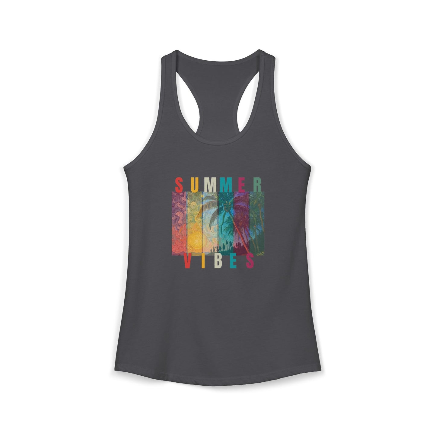 Summer Vibes Hawaiian Palm Women's Ideal Racerback Tank