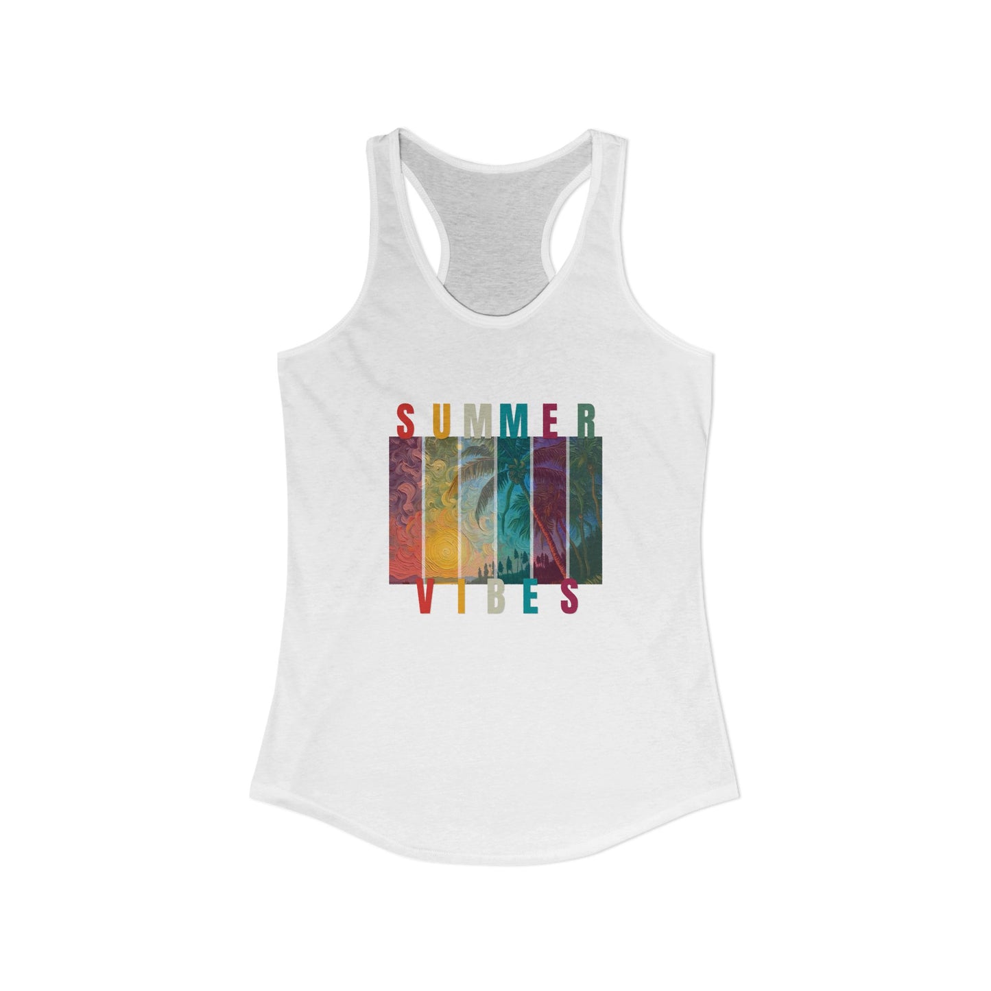 Summer Vibes Hawaiian Palm Women's Ideal Racerback Tank