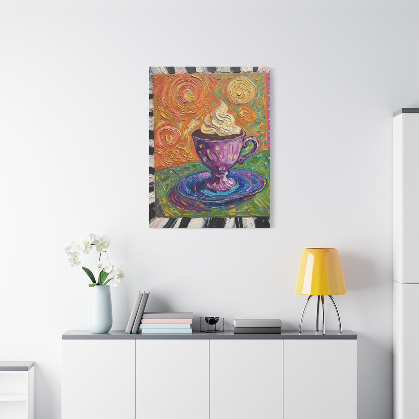 Whipped Hot Chocolate Cup Matte Canvas