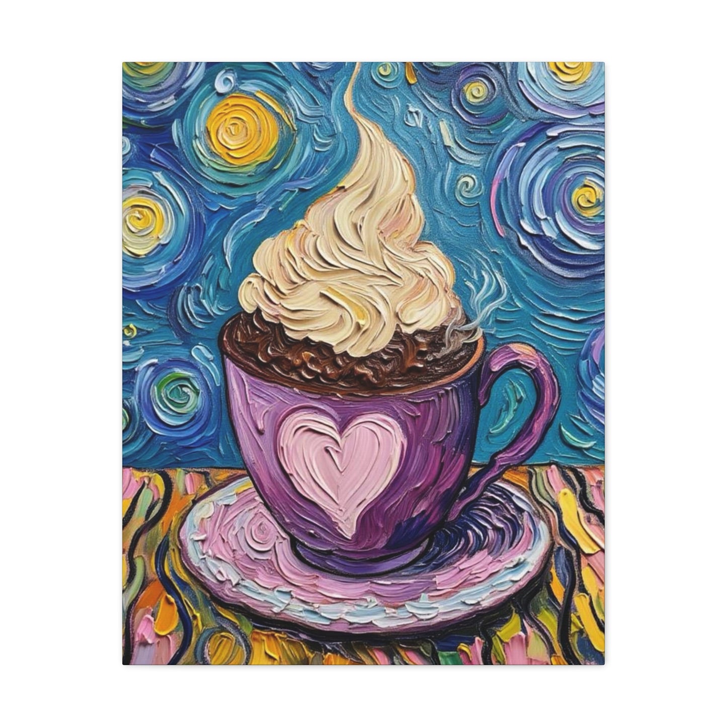 Whipped Hot Chocolate Cup Matte Canvas