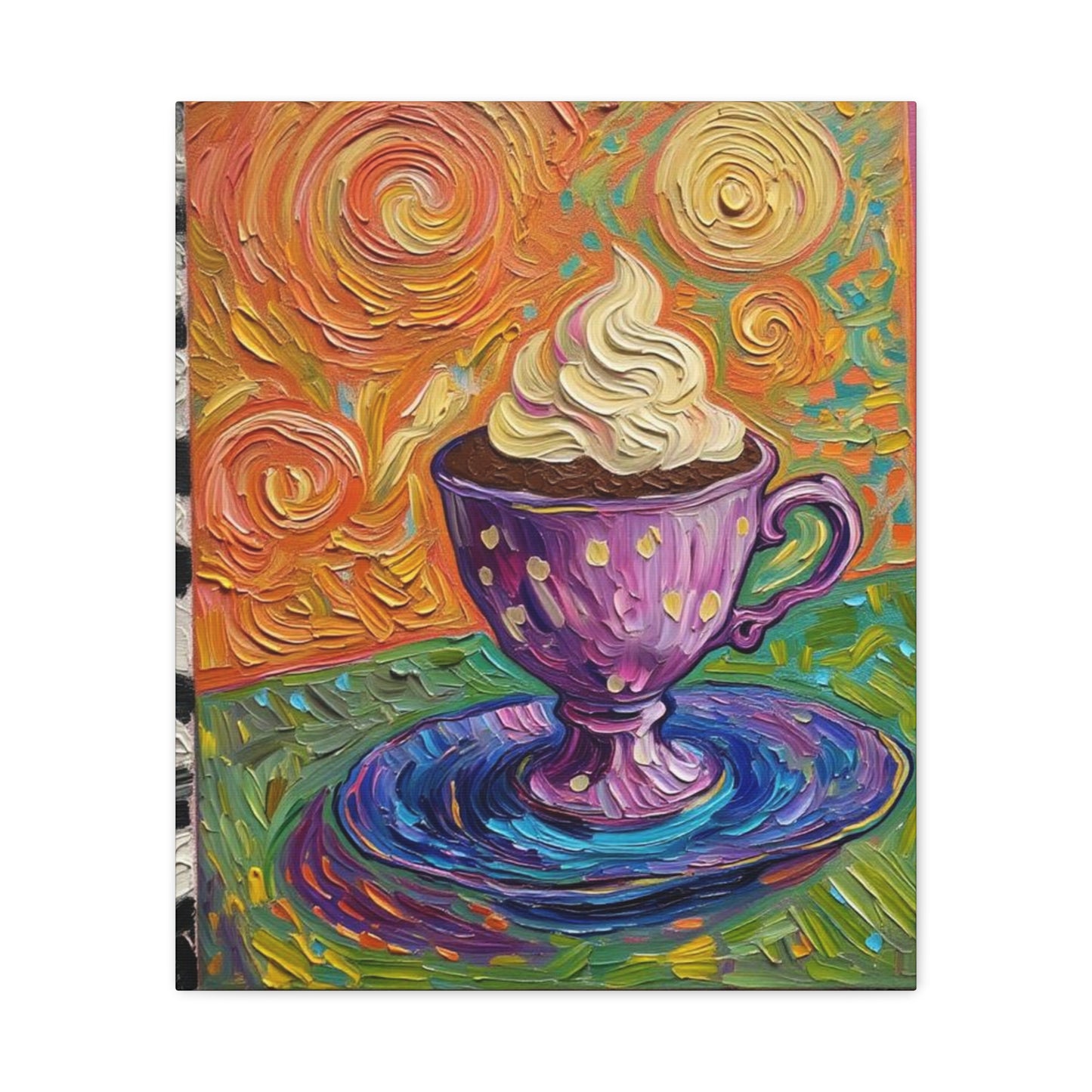 Whipped Hot Chocolate Cup Matte Canvas