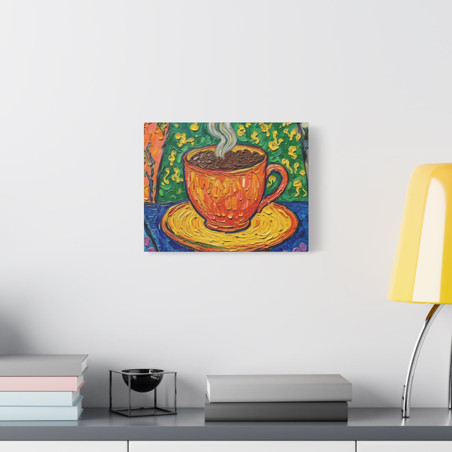 Whimsical Coffee Cup Matte Canvas