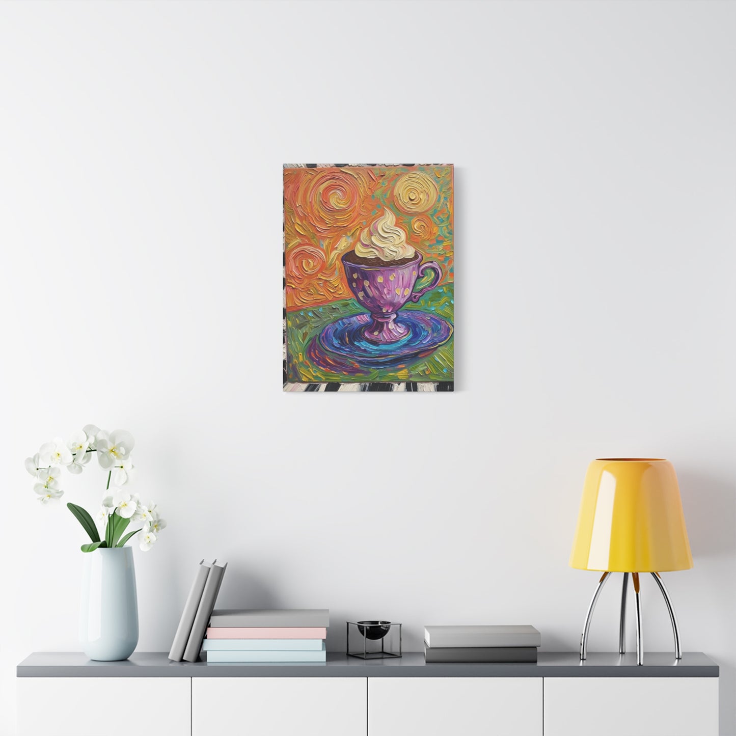 Whipped Hot Chocolate Cup Matte Canvas