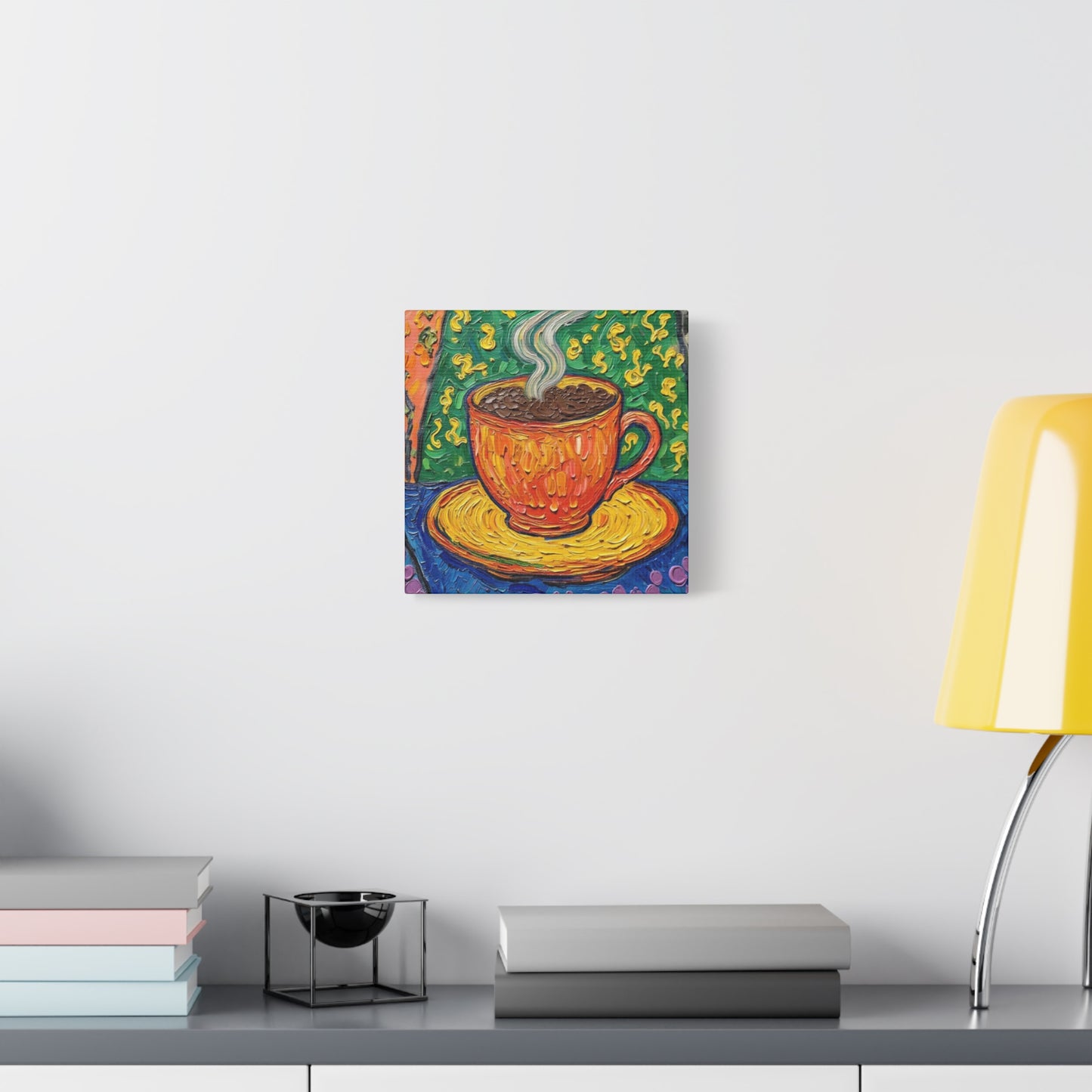 Whimsical Coffee Cup Matte Canvas