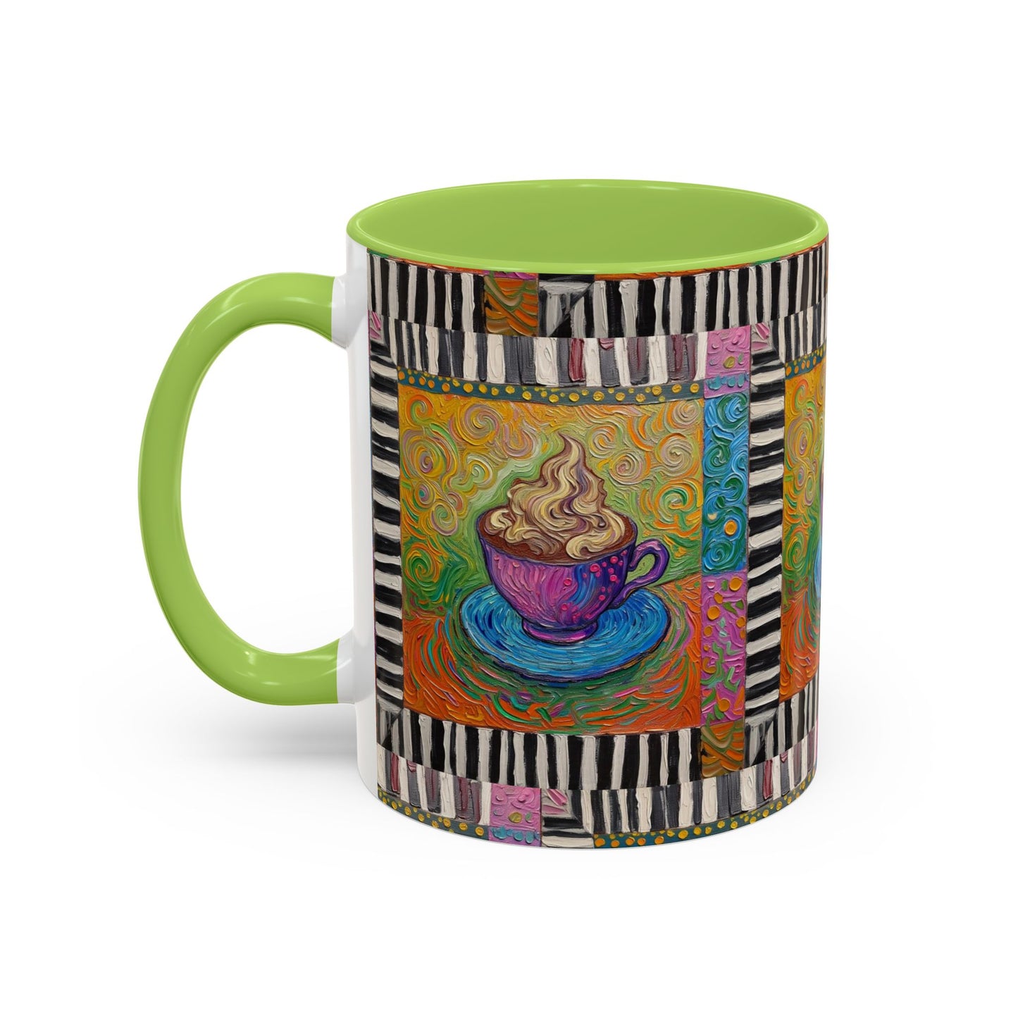 Whimsical Coffee Cup Art mug | Accent Coffee Mug