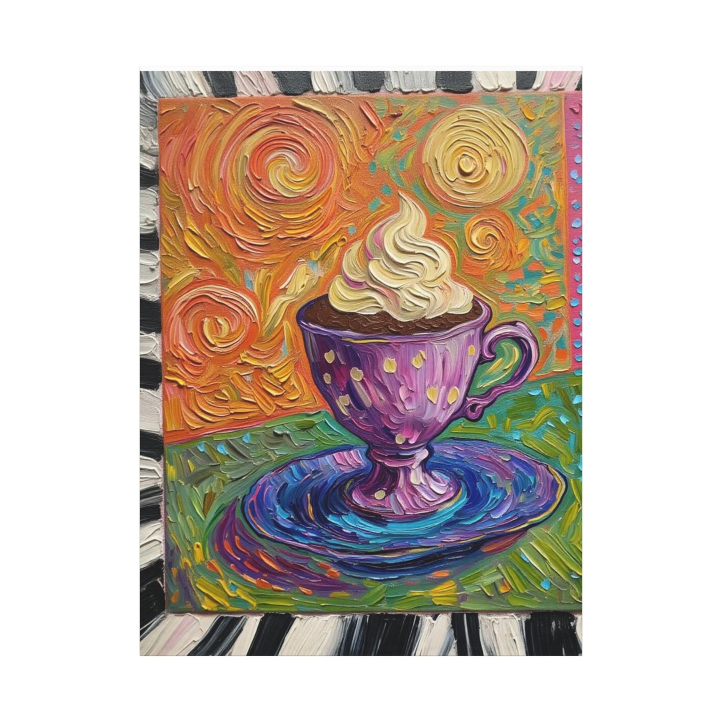 Whipped Hot Chocolate Cup Matte Canvas