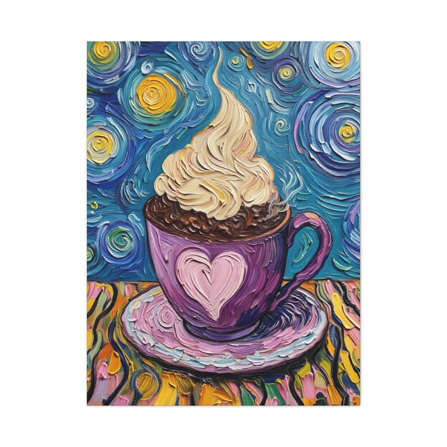 Whipped Hot Chocolate Cup Matte Canvas