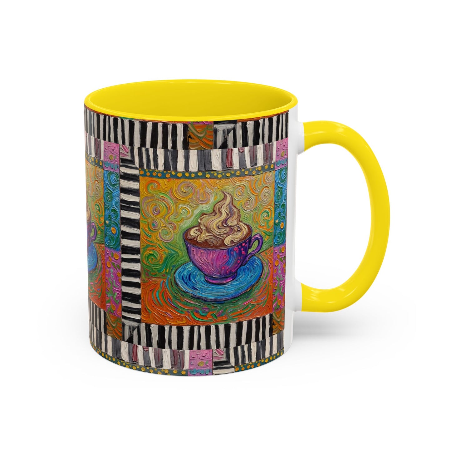 Whimsical Coffee Cup Art mug | Accent Coffee Mug