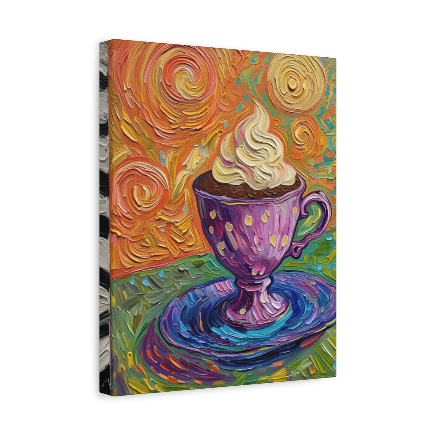 Whipped Hot Chocolate Cup Matte Canvas