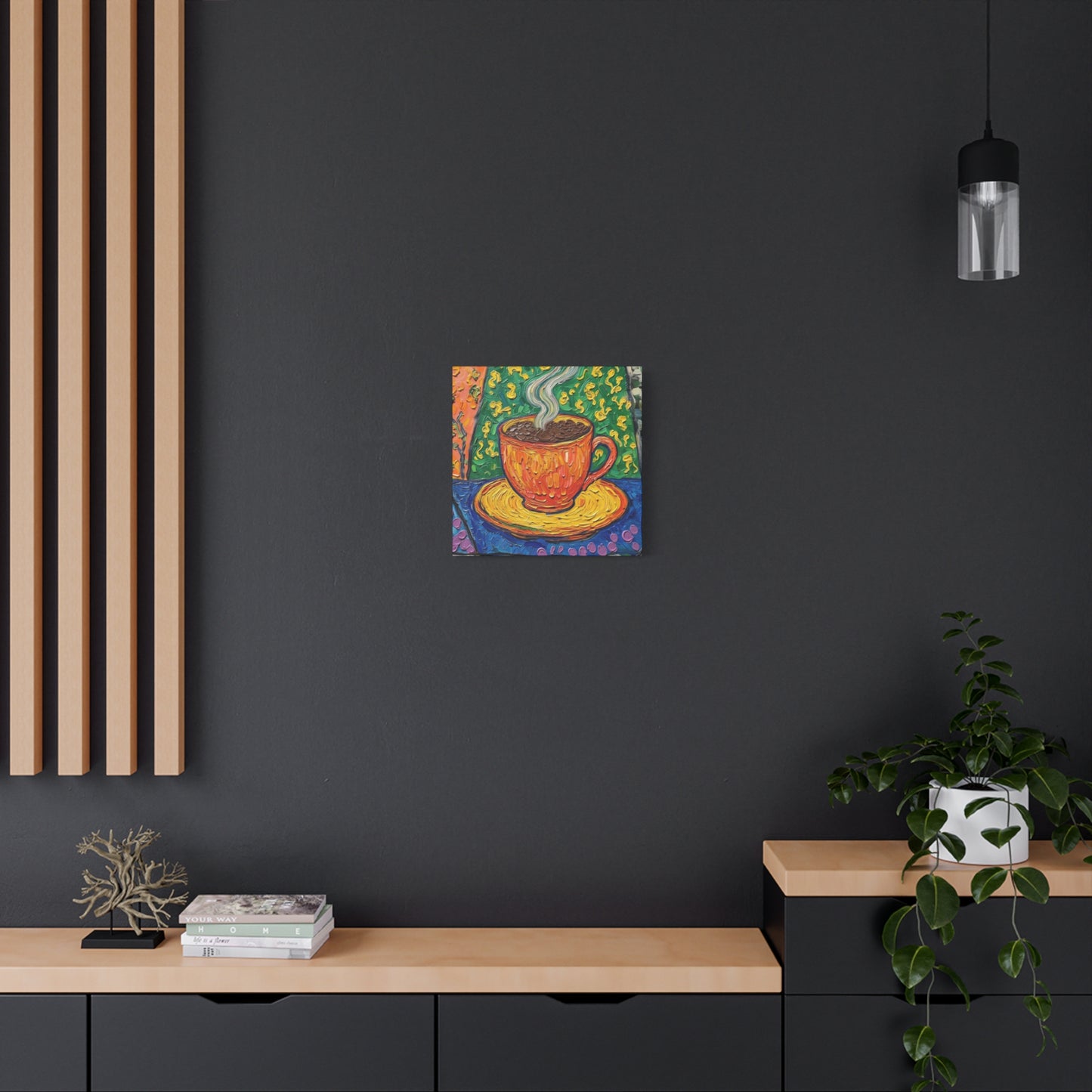 Whimsical Coffee Cup Matte Canvas