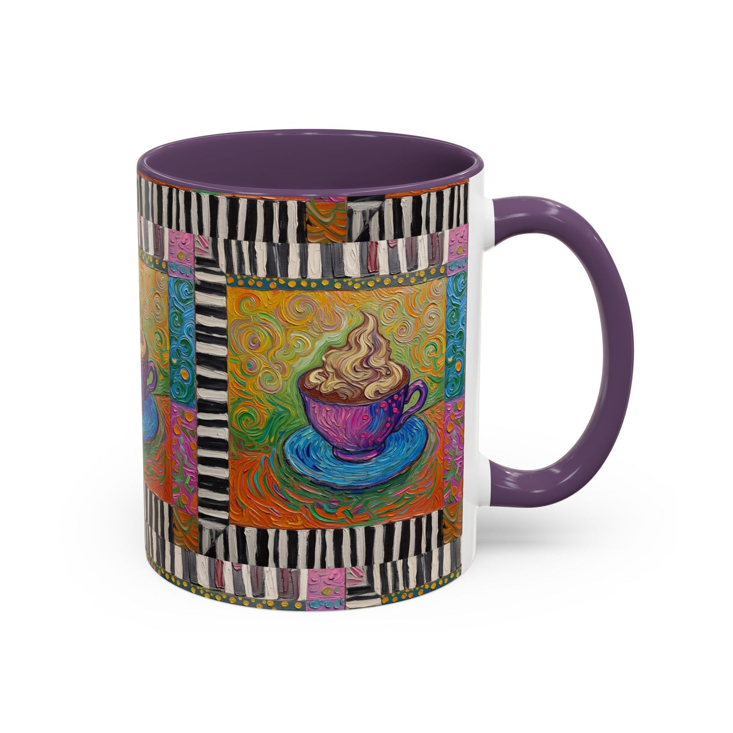 Whimsical Coffee Cup Art mug | Accent Coffee Mug