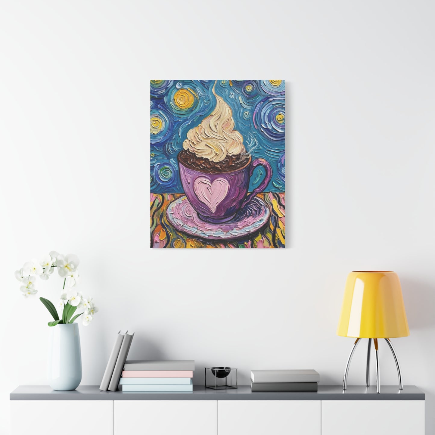 Whipped Hot Chocolate Cup Matte Canvas