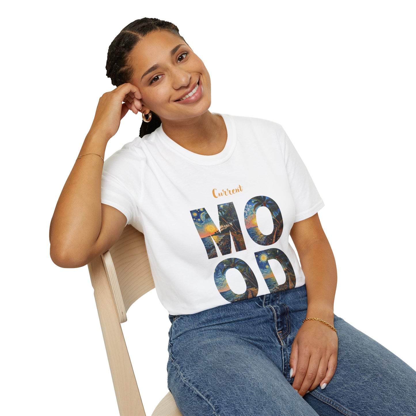 Hawaiian Graphic T-Shirt — 'Current Mood' Art Print