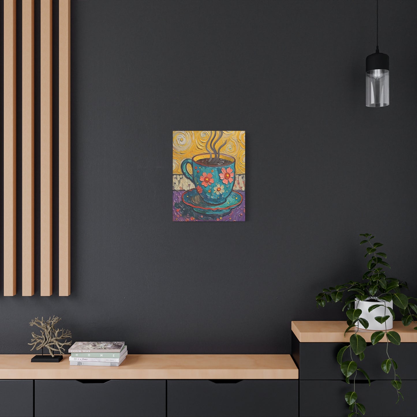 Whimsical Coffee Cup Matte Canvas