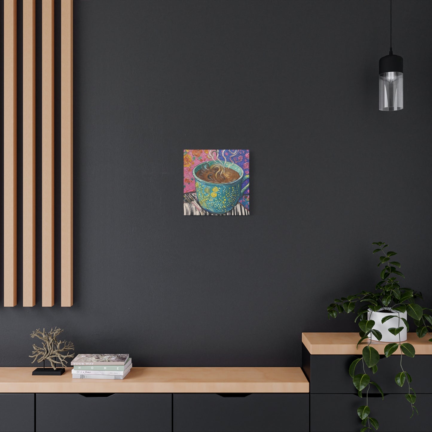 Whimsical Coffee Cup Matte Canvas
