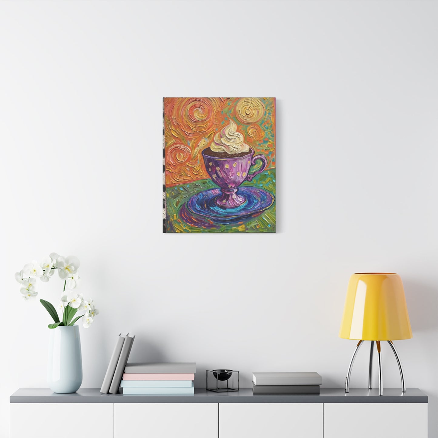 Whipped Hot Chocolate Cup Matte Canvas