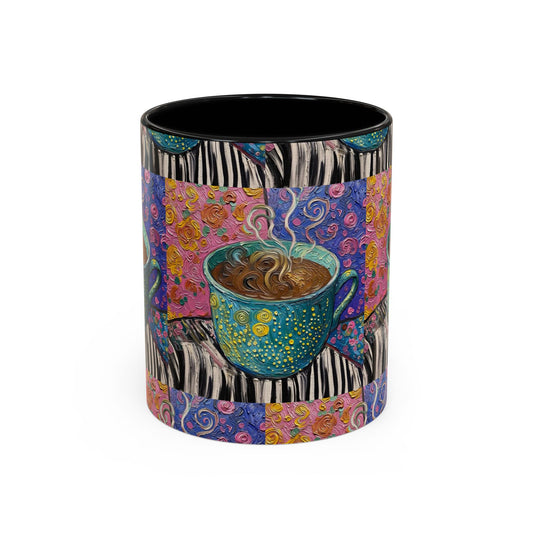 Whimsical Coffee Cup Mug | Accent Coffee Mug 11oz 15oz