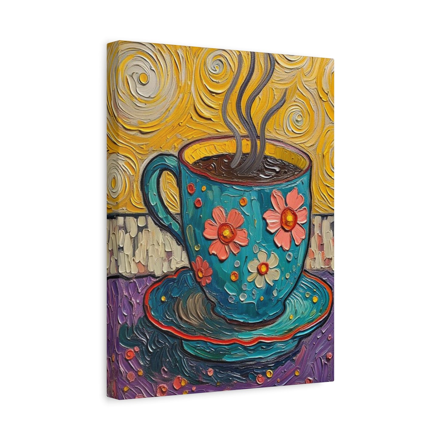 Whimsical Coffee Cup Matte Canvas