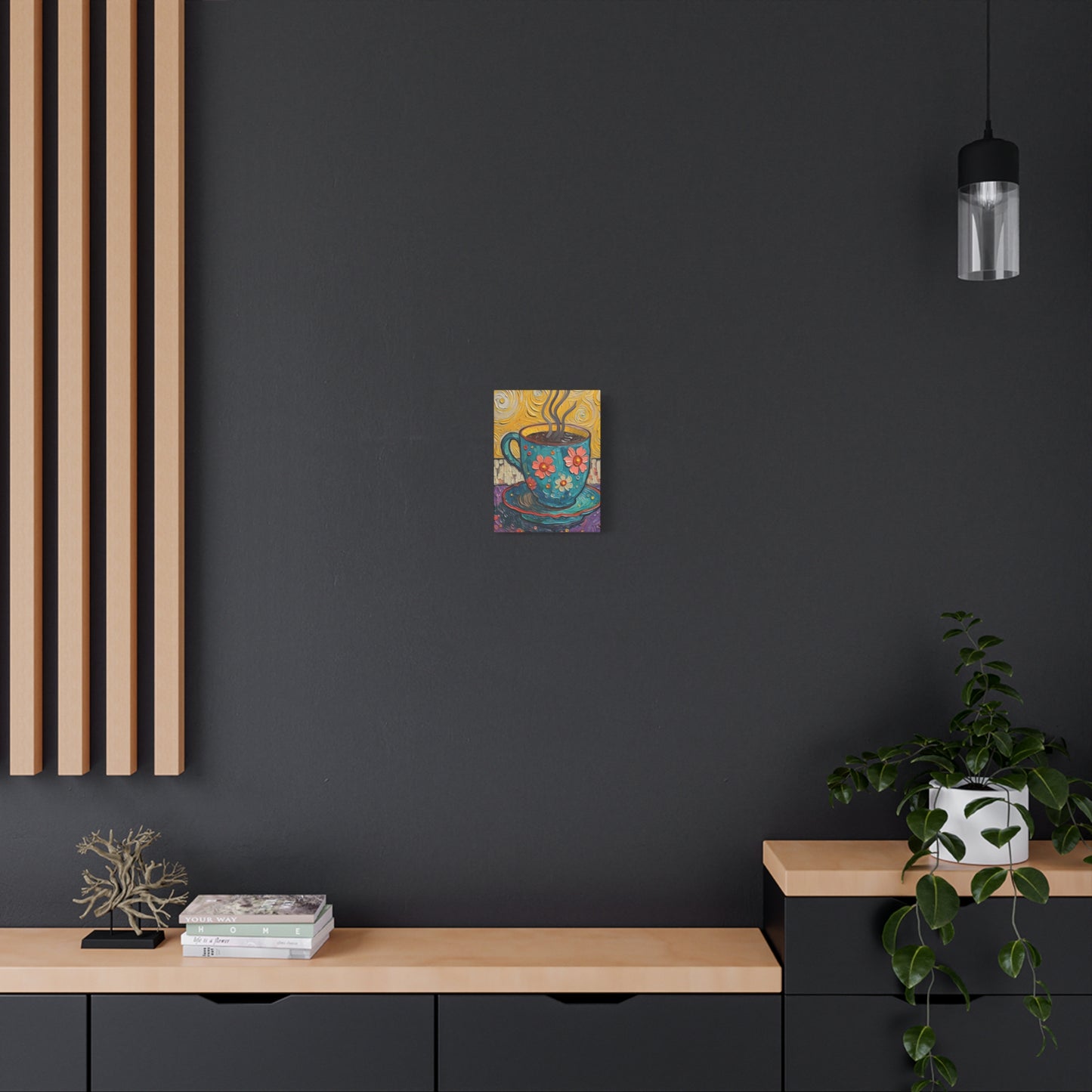 Whimsical Coffee Cup Matte Canvas