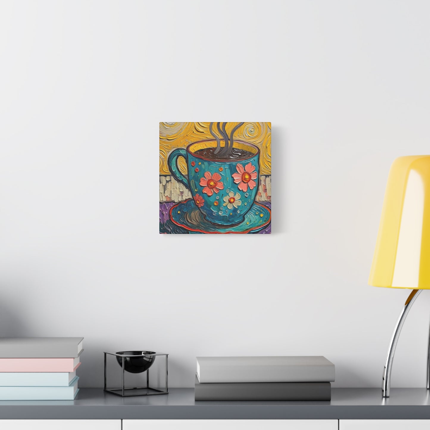 Whimsical Coffee Cup Matte Canvas