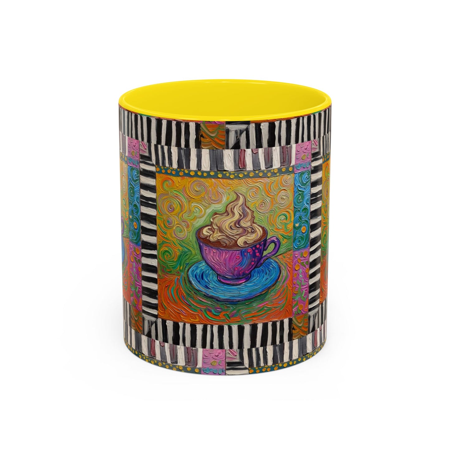 Whimsical Coffee Cup Art mug | Accent Coffee Mug