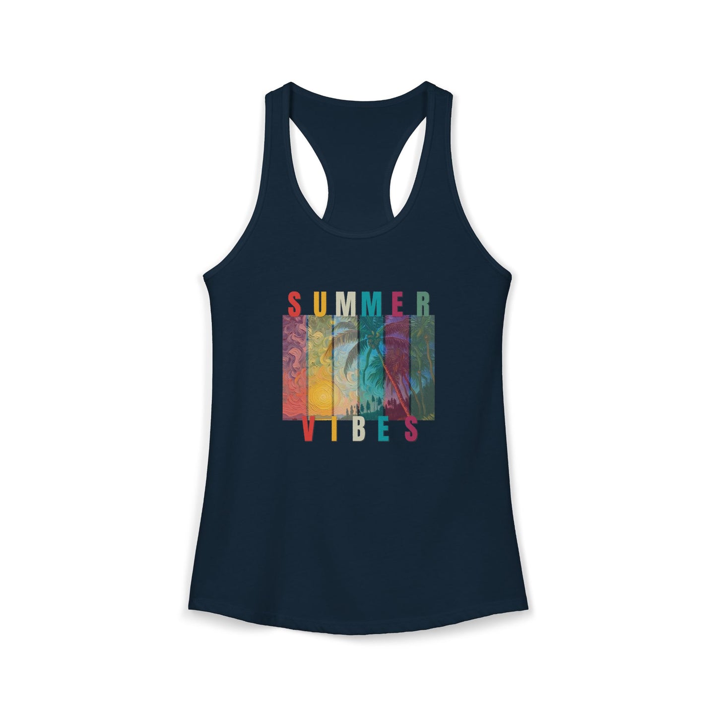 Summer Vibes Hawaiian Palm Women's Ideal Racerback Tank