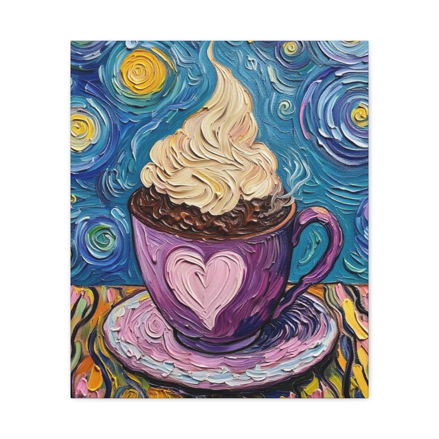 Whipped Hot Chocolate Cup Matte Canvas