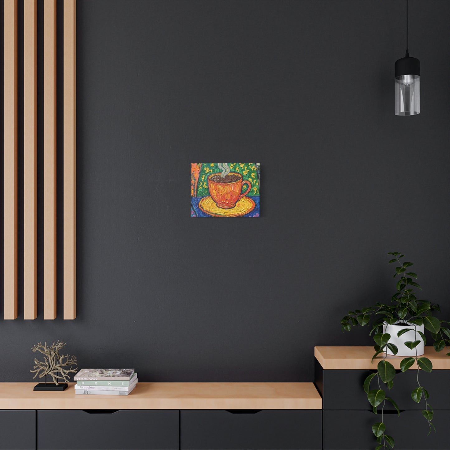 Whimsical Coffee Cup Matte Canvas