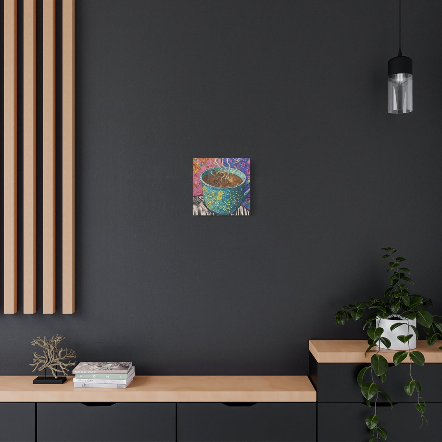 Whimsical Coffee Cup Matte Canvas