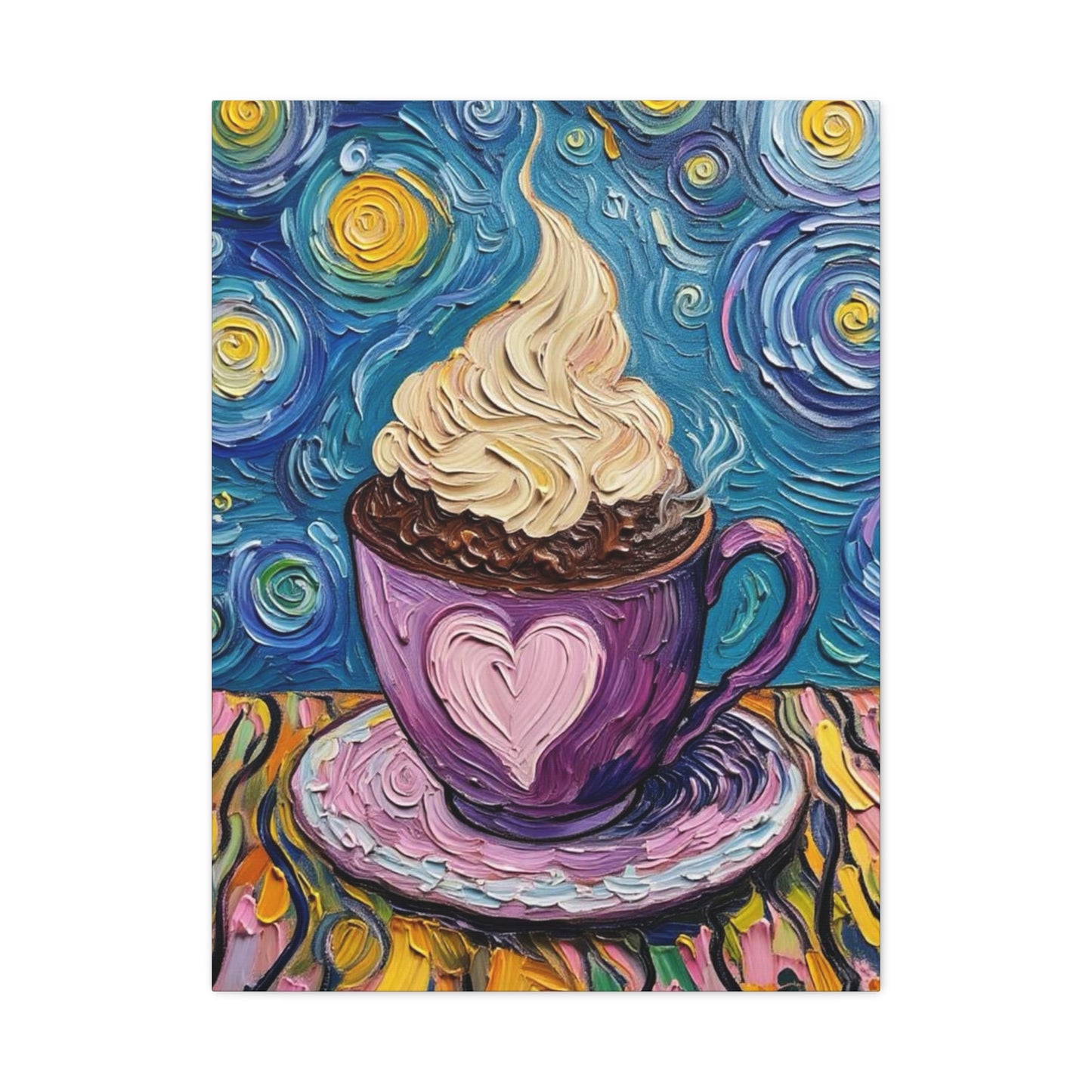 Whipped Hot Chocolate Cup Matte Canvas