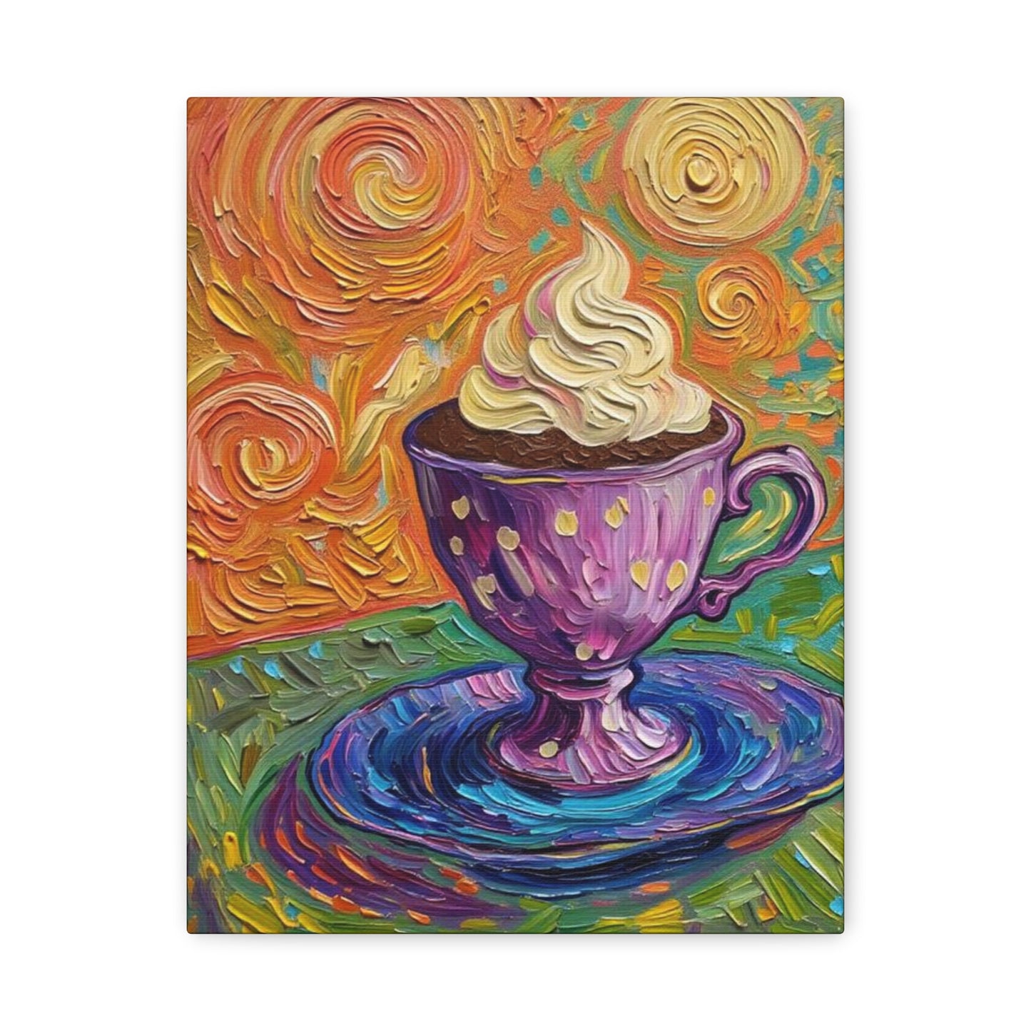 Whipped Hot Chocolate Cup Matte Canvas