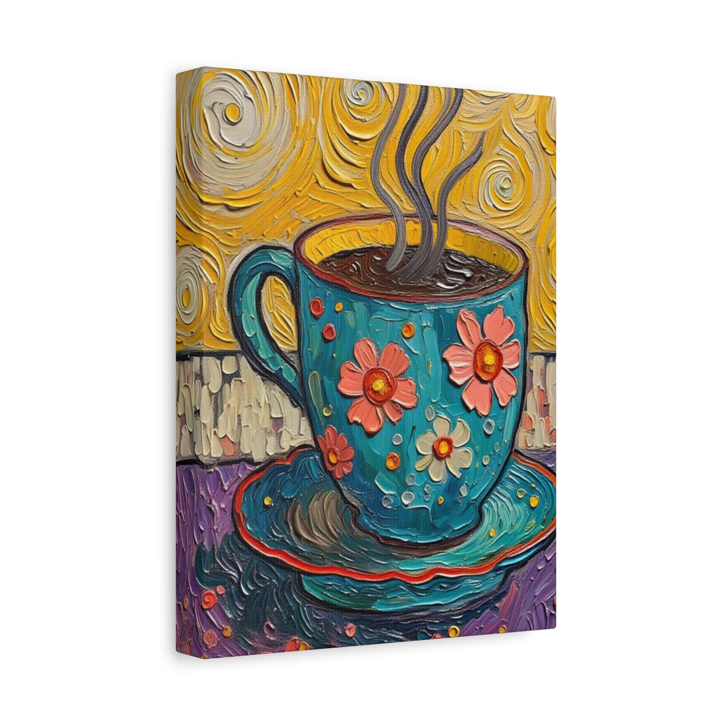 Whimsical Coffee Cup Matte Canvas