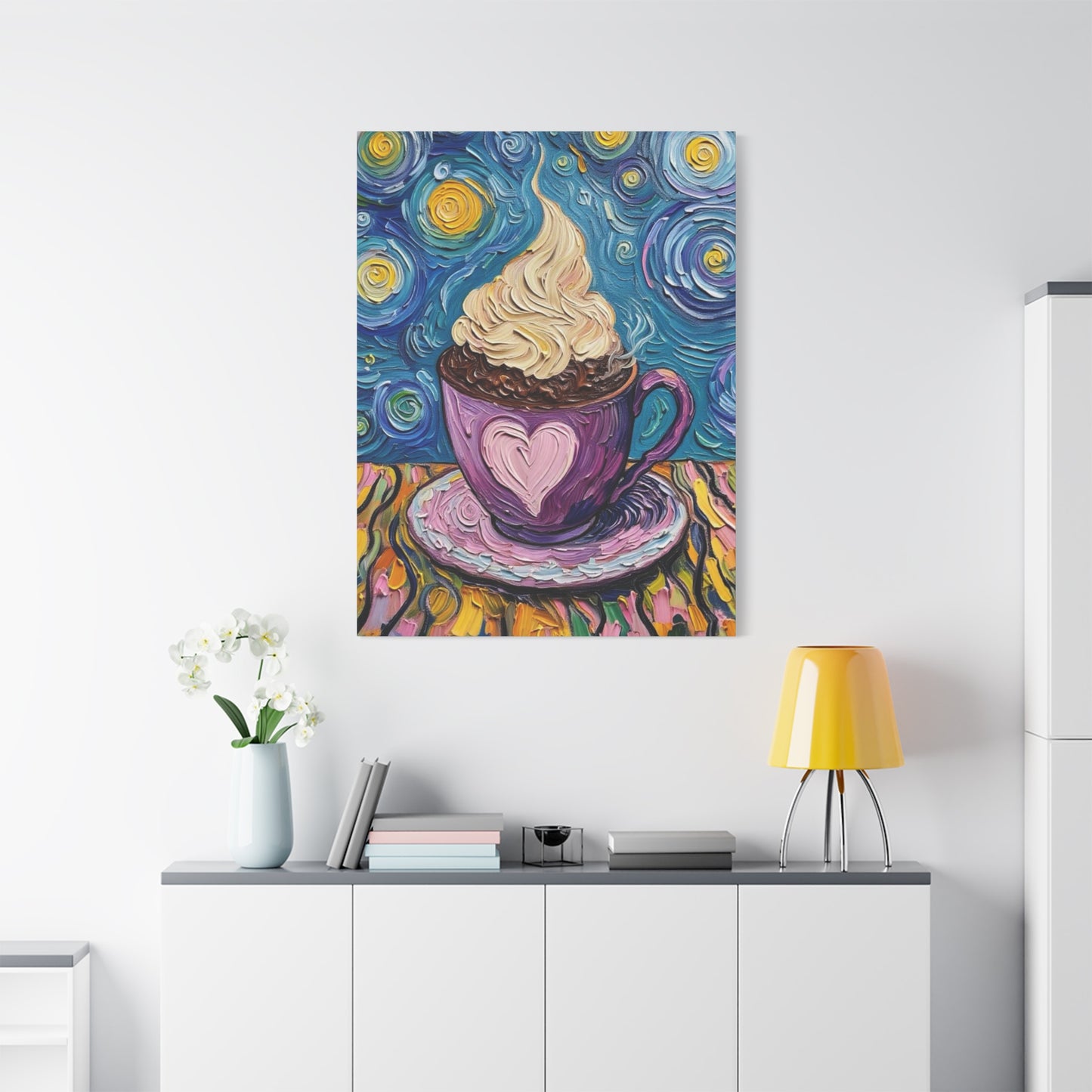 Whipped Hot Chocolate Cup Matte Canvas
