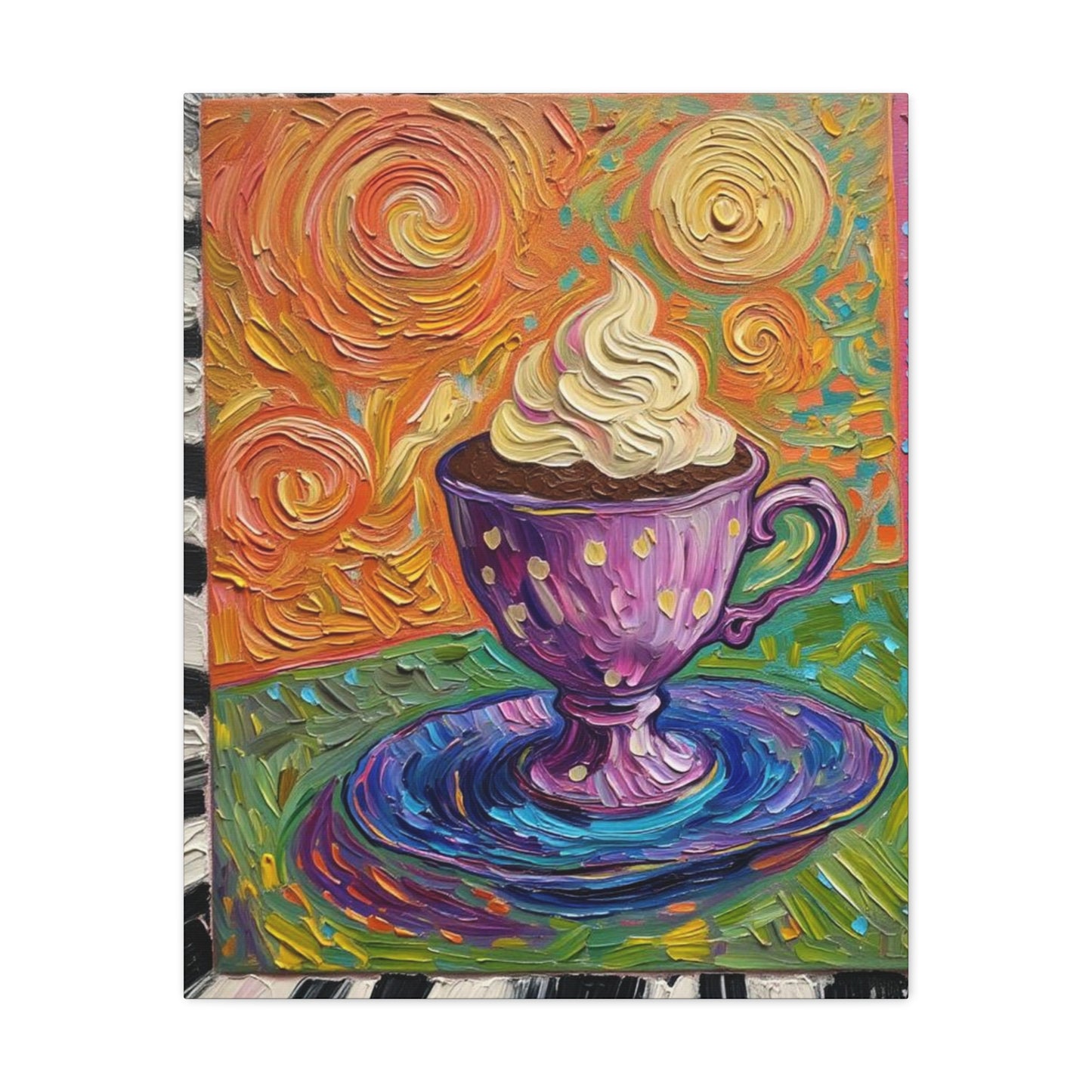 Whipped Hot Chocolate Cup Matte Canvas