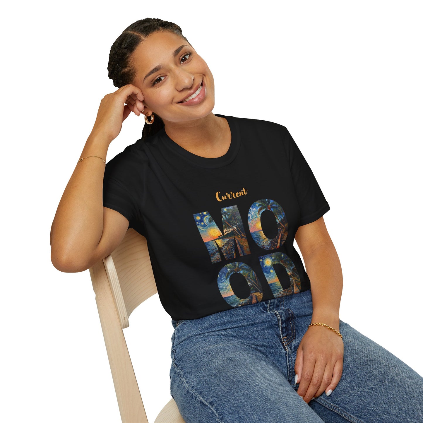Hawaiian Graphic T-Shirt — 'Current Mood' Art Print