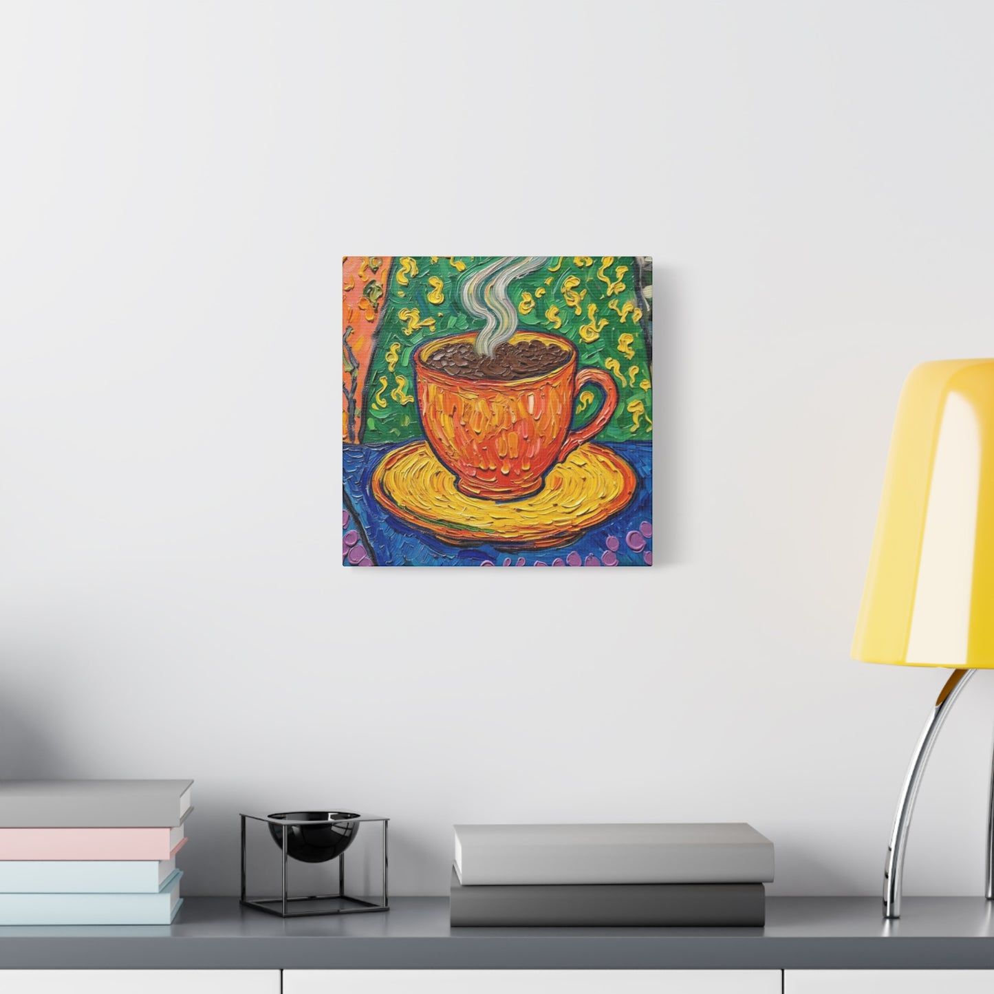 Whimsical Coffee Cup Matte Canvas