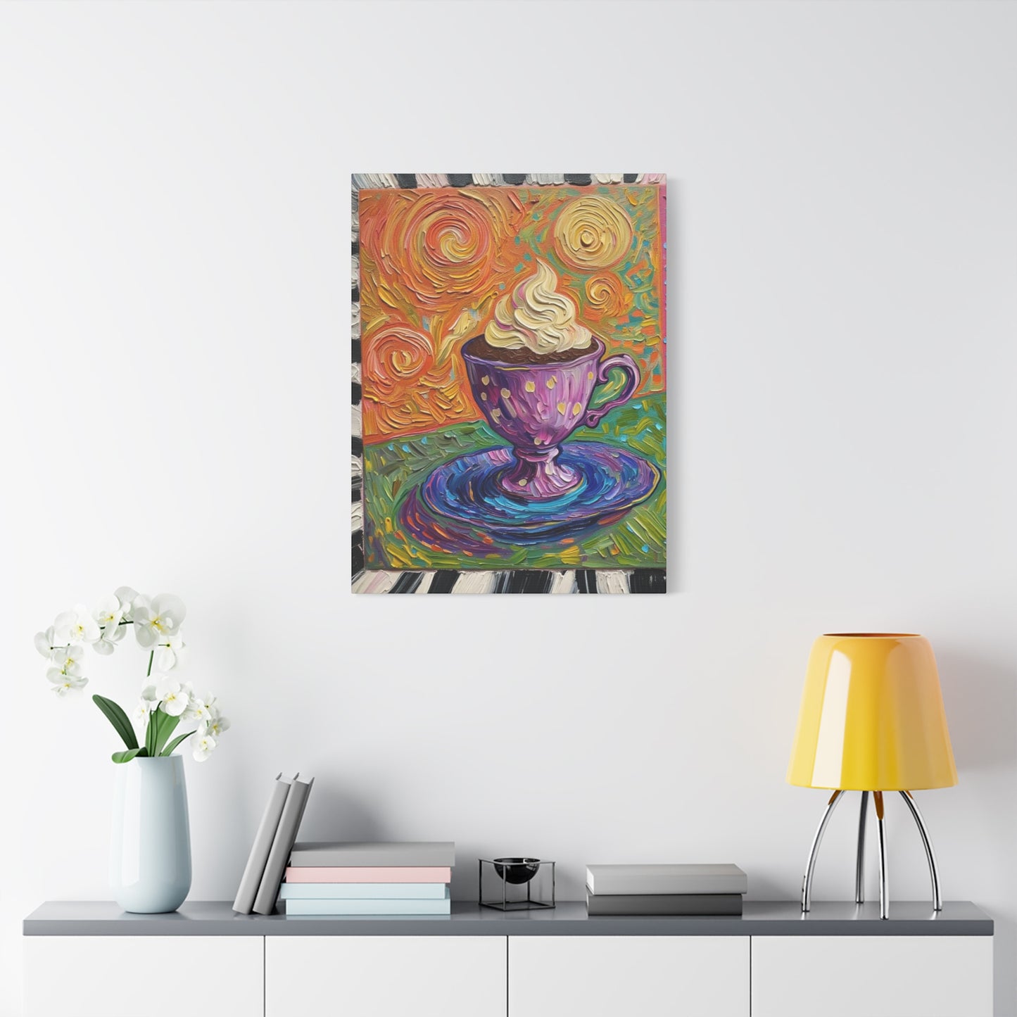 Whipped Hot Chocolate Cup Matte Canvas