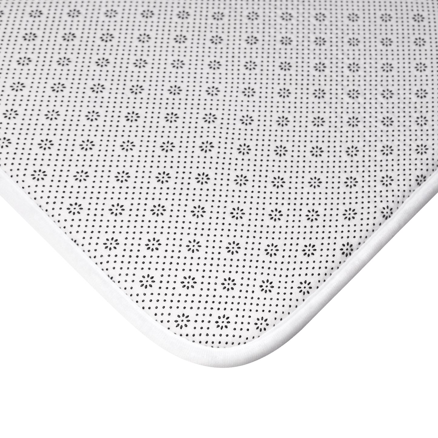 Bath Mat — 'Get Naked' Retro Floral Bathroom Mat
