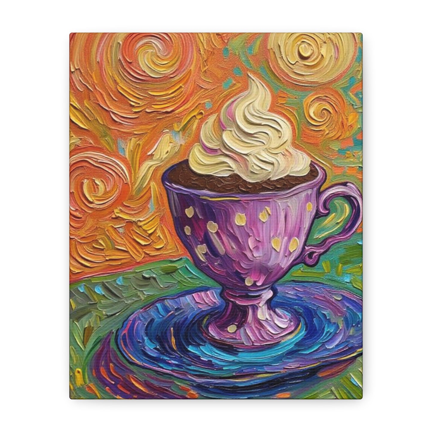 Whipped Hot Chocolate Cup Matte Canvas