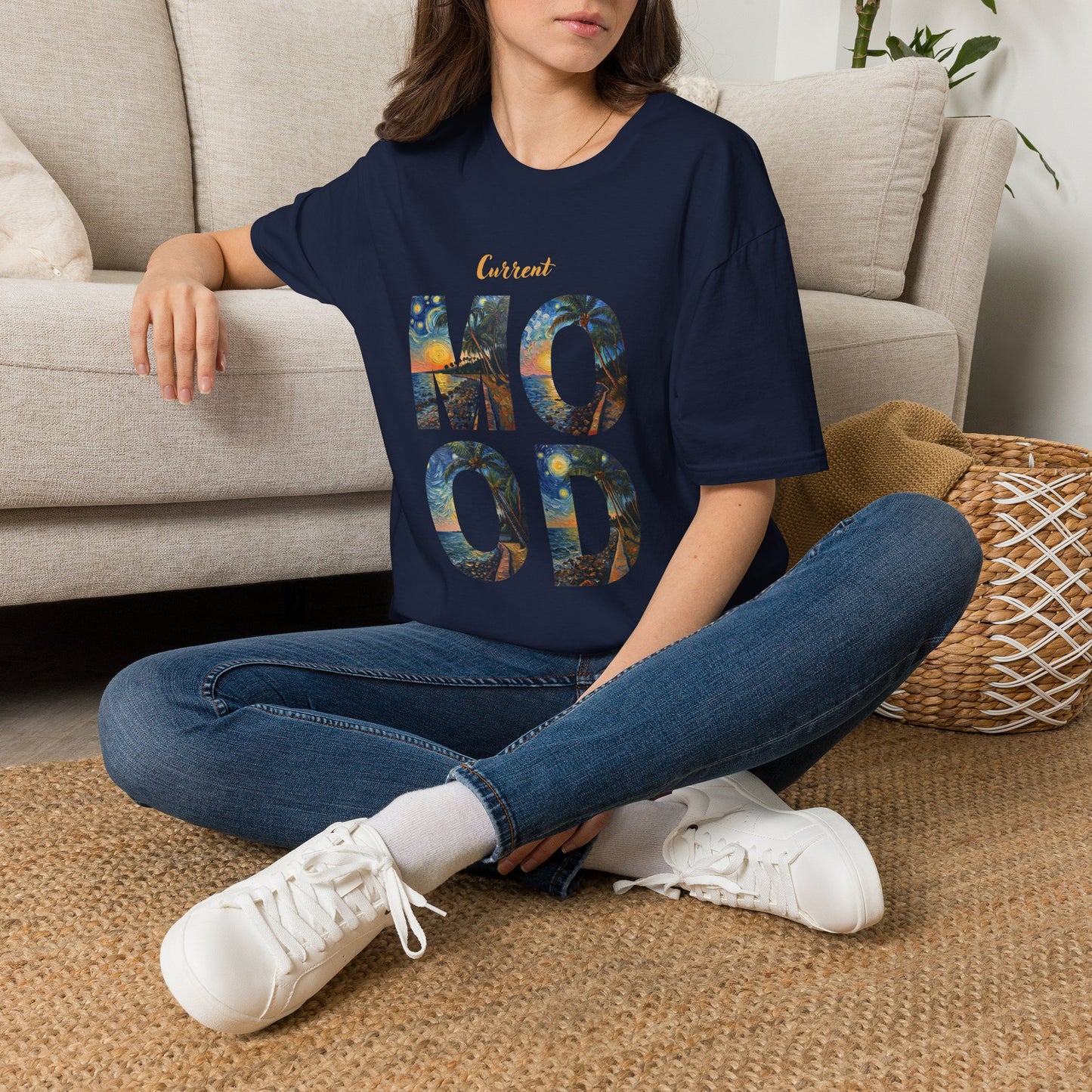 Hawaiian Graphic T-Shirt — 'Current Mood' Art Print