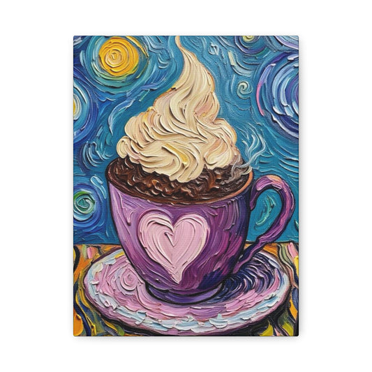 Whipped Hot Chocolate Cup Matte Canvas
