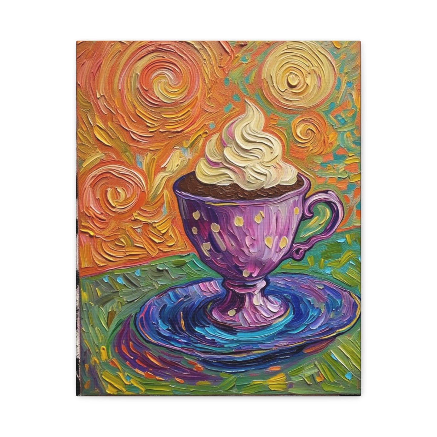 Whipped Hot Chocolate Cup Matte Canvas